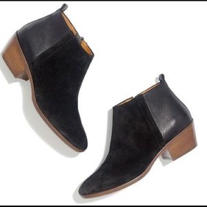 Madewell charley boot in black suede